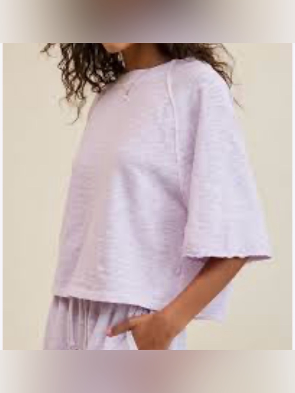 Aerie It’s Casual knit slub tee in Lavender Dawn